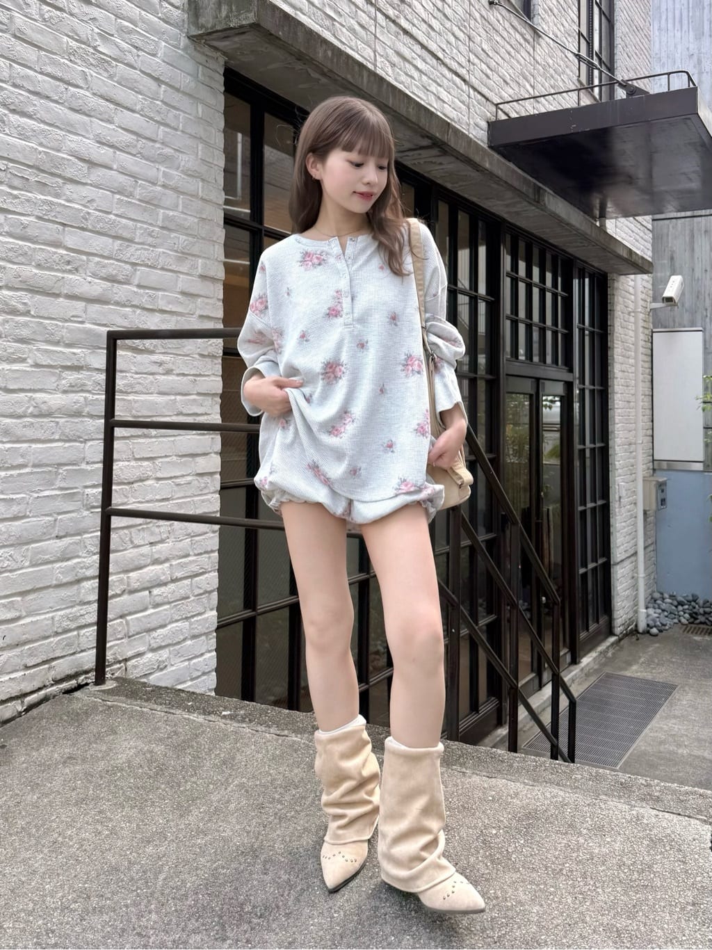 [純色/碎花] Kastane Back Design Waffle Henley Tee - Image 59