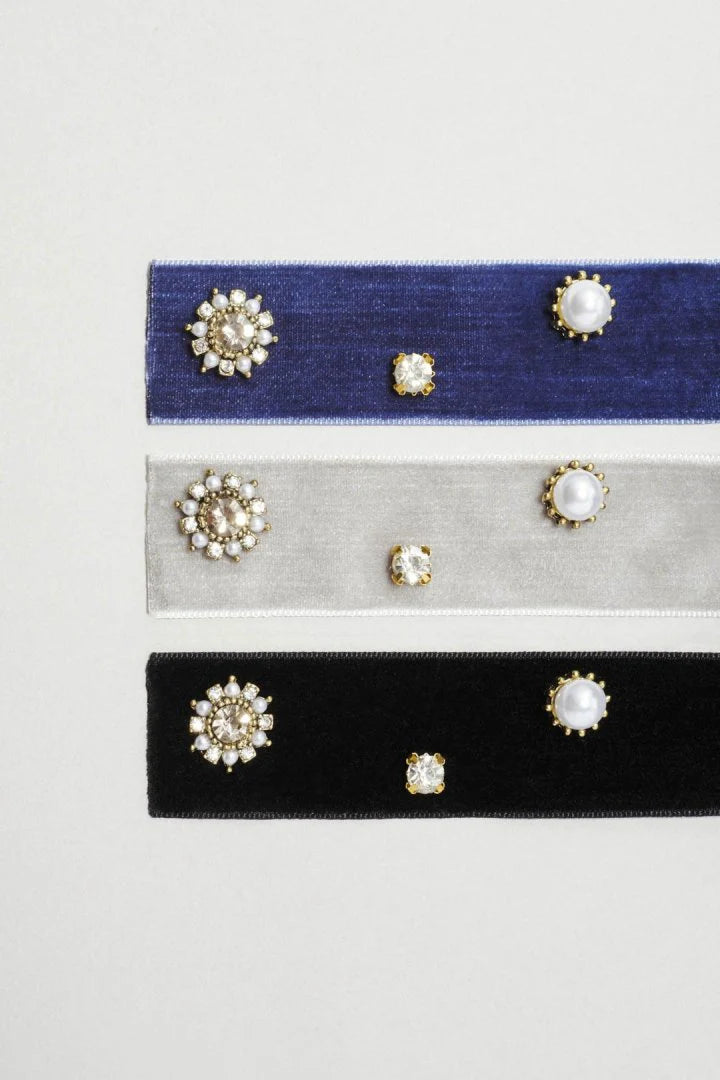 GOLDY Decorative Velour Ribbon Barrette