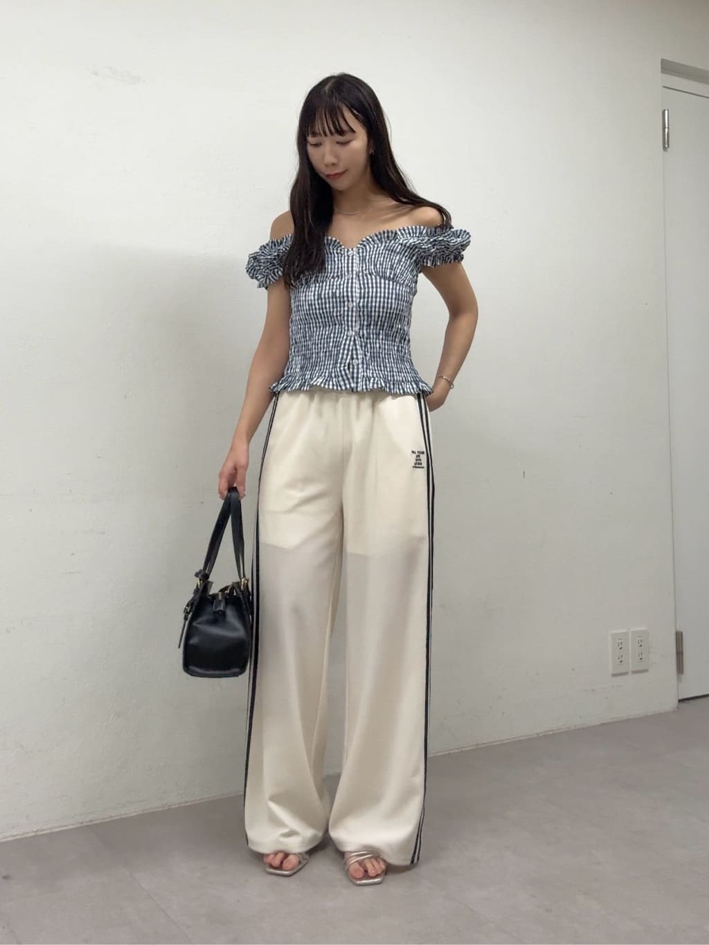 mystic 格紋 Shirred French blouse - Image 70