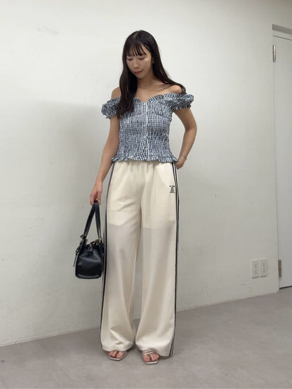 mystic 格紋 Shirred French blouse - Image 70