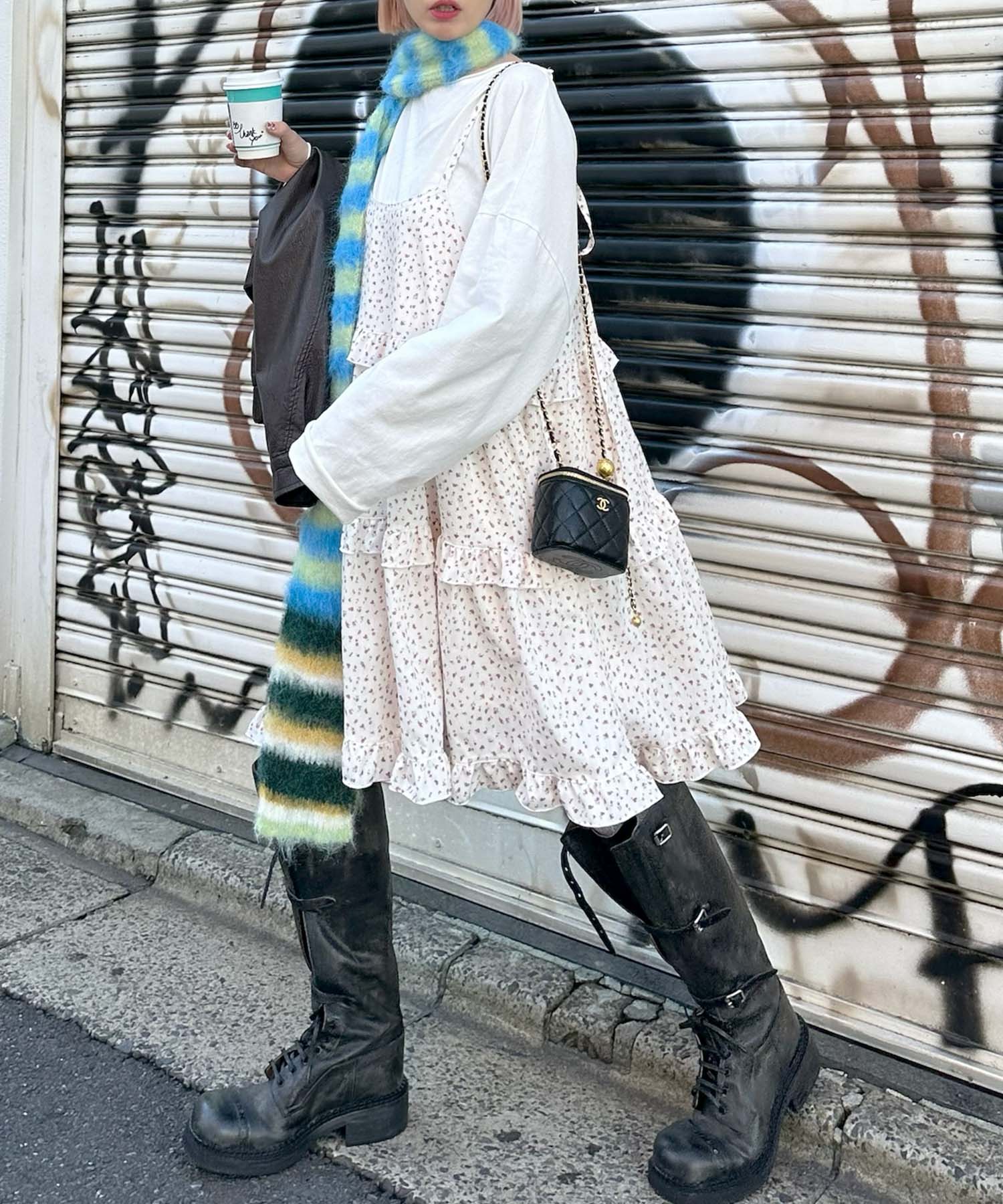 フリルティアードキャミワンピミニ