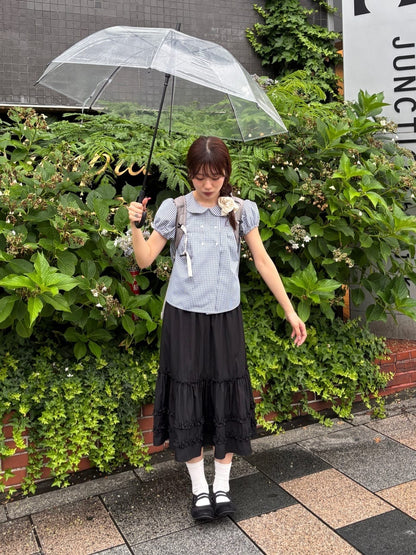 umm. By Discoat 圓領泡泡袖Blouse with bow tie - Image 38