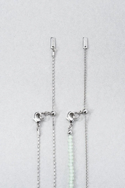 GOLDY Metal Flower x Color Bead Layered Necklace