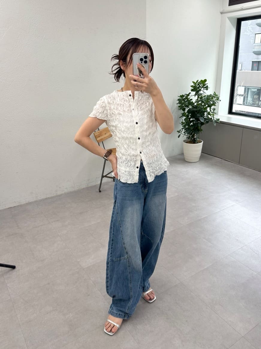 mystic Airy Shirring Blouse - Image 50