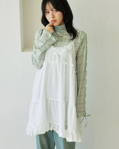 Kutir Ribbon高領sheer top