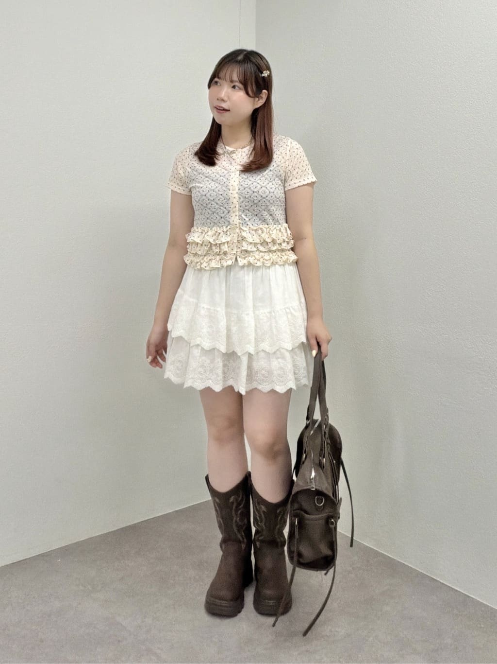 w closet 波點Lace荷葉邊短袖薄cardigan - Image 33