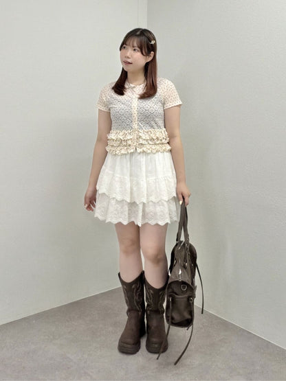 w closet 波點Lace荷葉邊短袖薄cardigan - Image 33