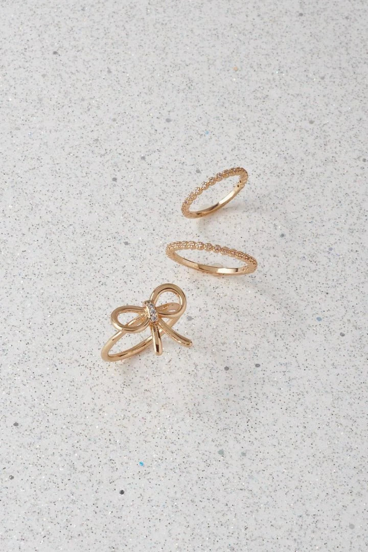 GOLDY Ribbon 3P Set Ring