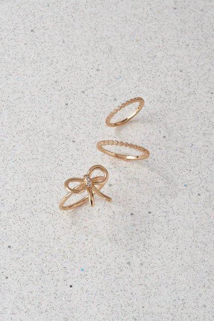 GOLDY Ribbon 3P Set Ring