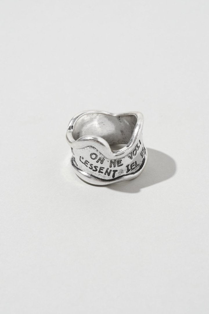 GOLDY lettering wide ring