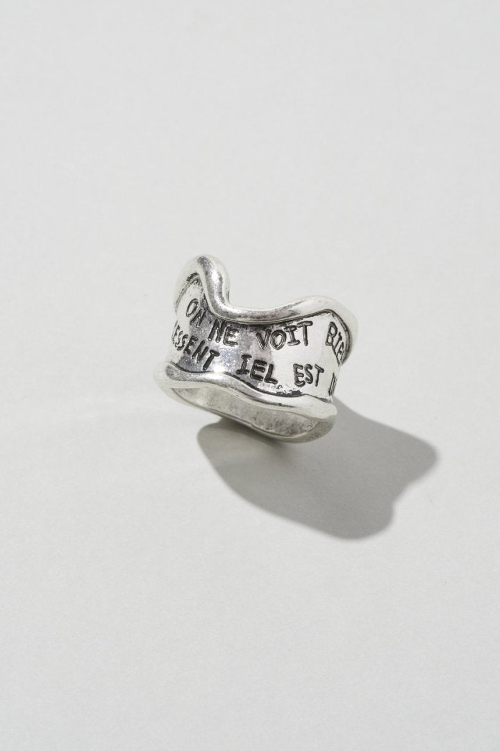 GOLDY lettering wide ring