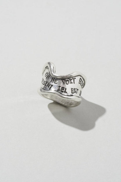 GOLDY lettering wide ring