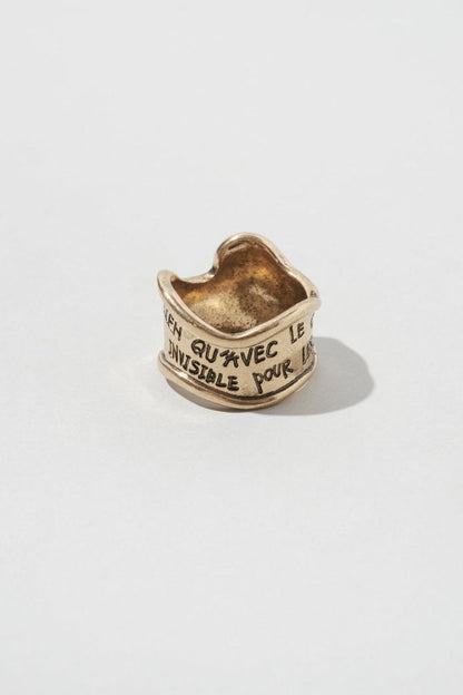 GOLDY lettering wide ring