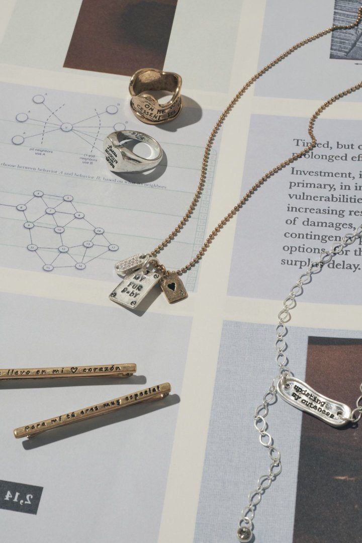 GOLDY lettering wide ring