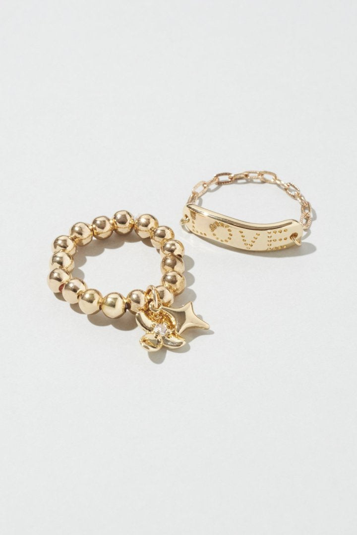 GOLDY Twinkle Bloom Set Ring