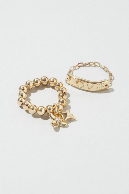 GOLDY Twinkle Bloom Set Ring