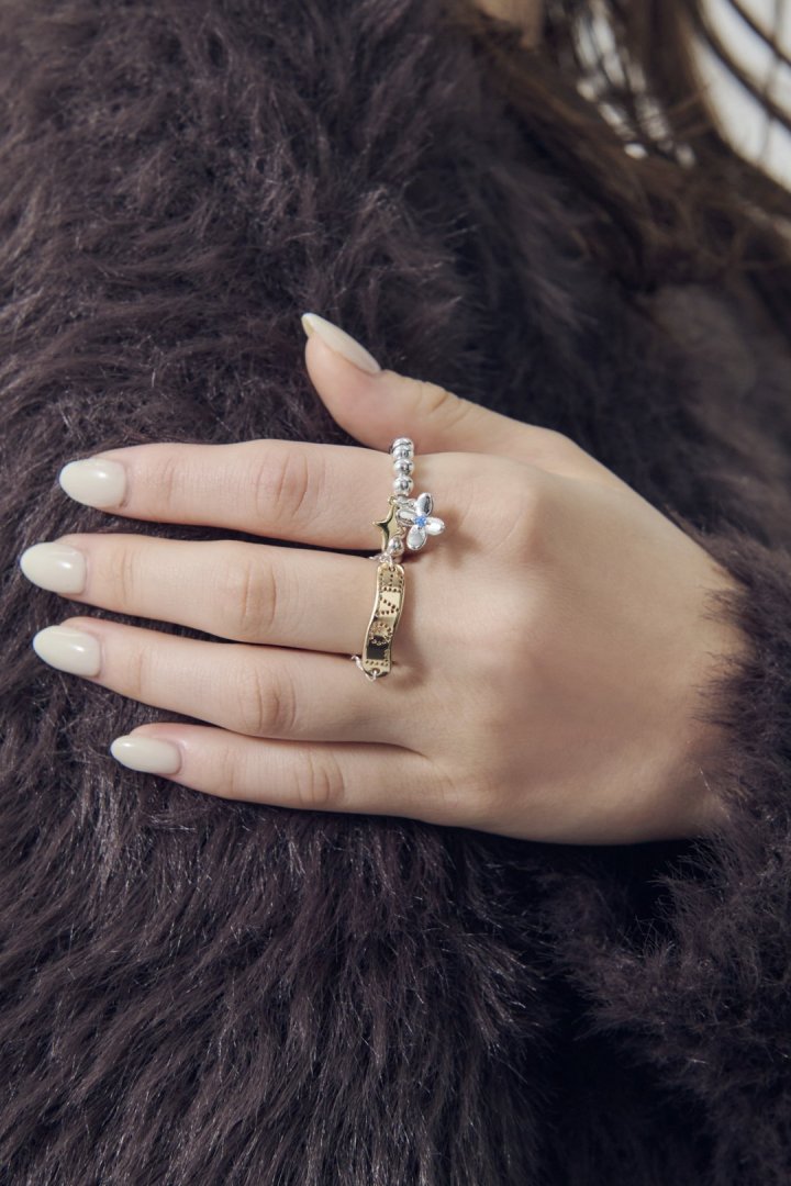 GOLDY Twinkle Bloom Set Ring