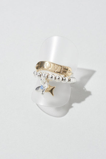 GOLDY Twinkle Bloom Set Ring