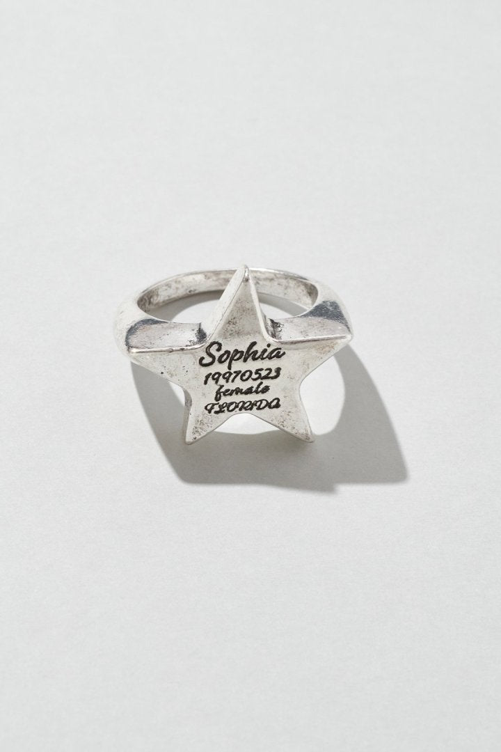 GOLDY Sophia Star ID Plate Ring - Image 4