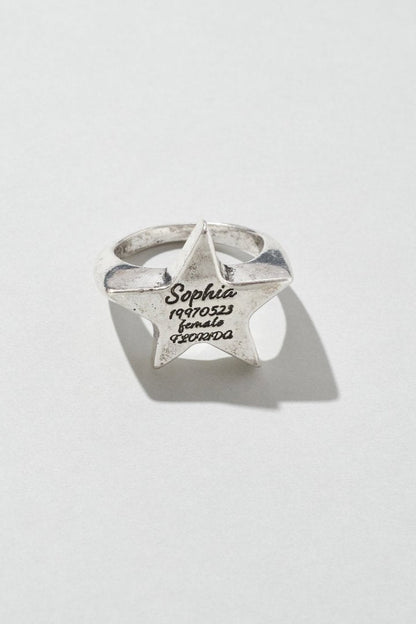 GOLDY Sophia Star ID Plate Ring - Image 4