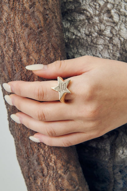 GOLDY Sophia Star ID Plate Ring - Image 8