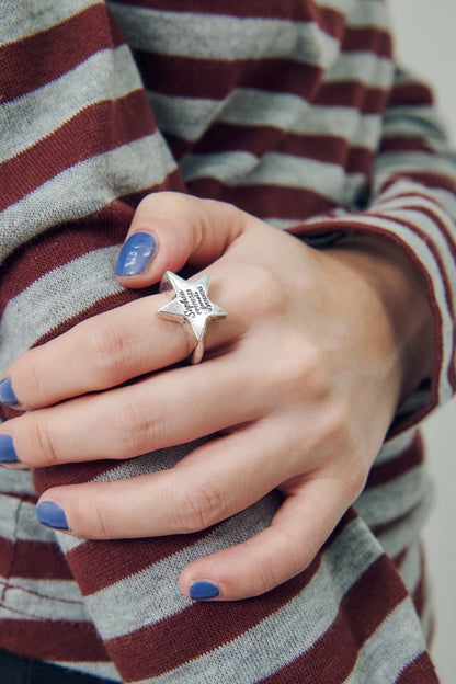 GOLDY Sophia Star ID Plate Ring - Image 9