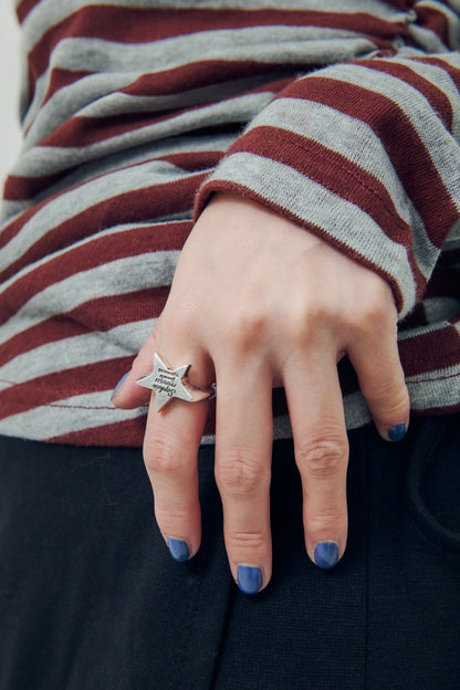 GOLDY Sophia Star ID Plate Ring - Image 10