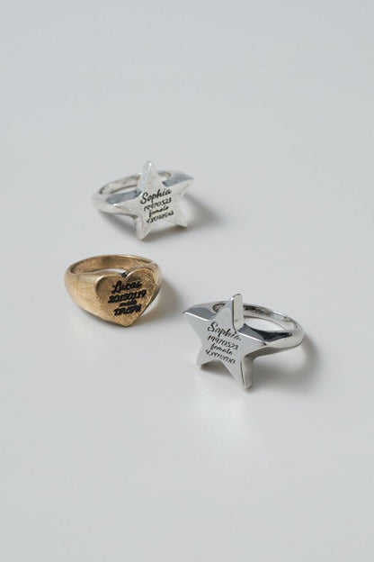 GOLDY Sophia Star ID Plate Ring - Image 13