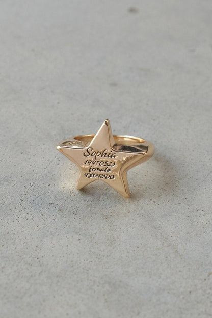 GOLDY Sophia Star ID Plate Ring - Image 15