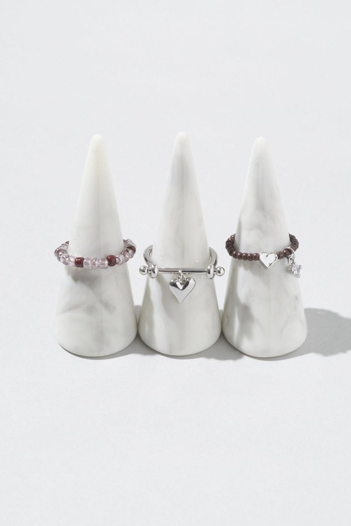 GOLDY Color beads x heart set ring - Image 14