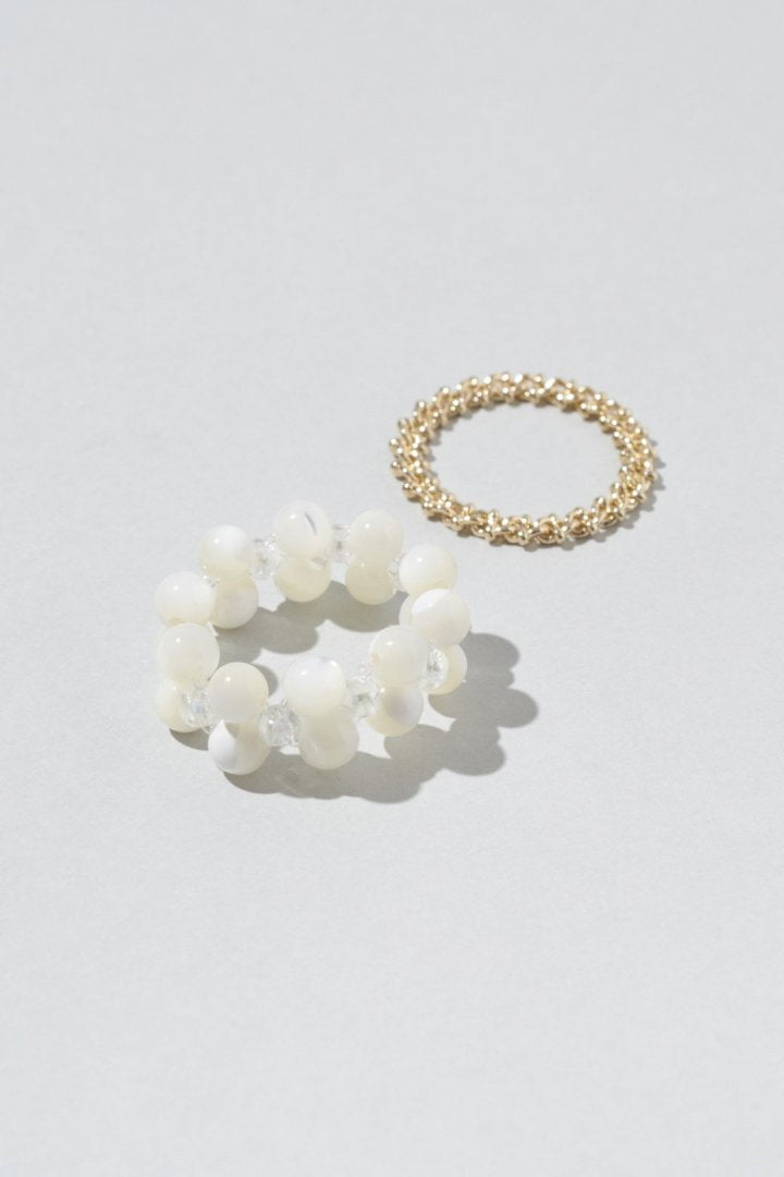 GOLDY bicolor bead set ring - Image 3