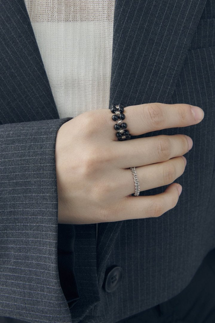 GOLDY bicolor bead set ring - Image 13