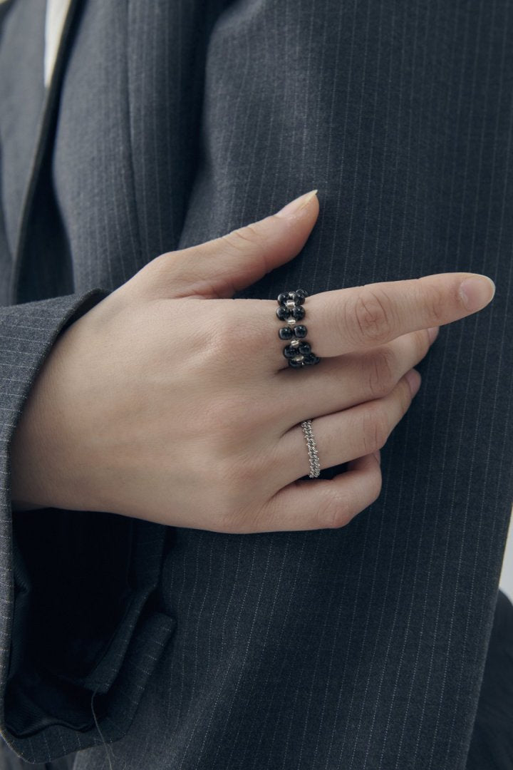 GOLDY bicolor bead set ring - Image 14