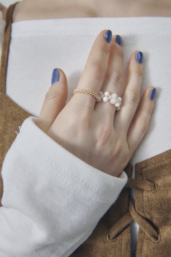 GOLDY bicolor bead set ring - Image 16