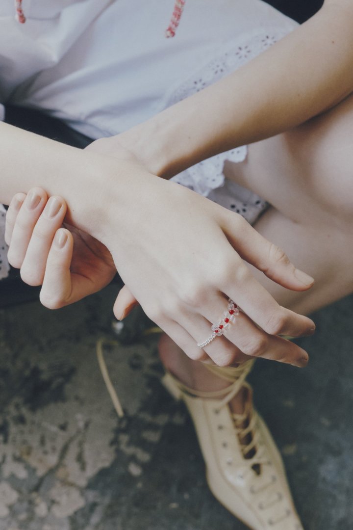 GOLDY bicolor bead set ring - Image 7