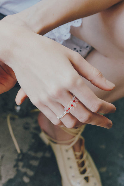 GOLDY bicolor bead set ring - Image 1