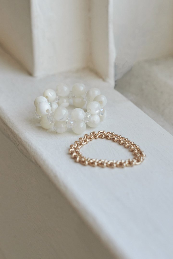 GOLDY bicolor bead set ring - Image 22