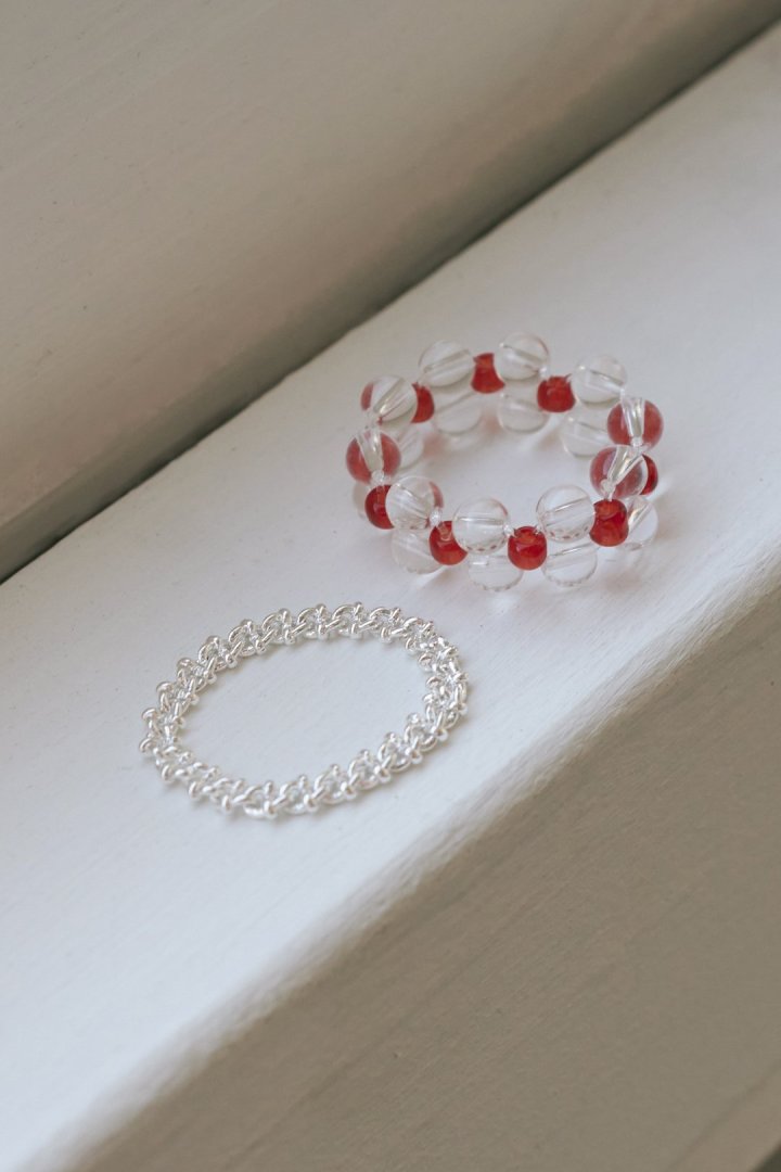 GOLDY bicolor bead set ring - Image 24