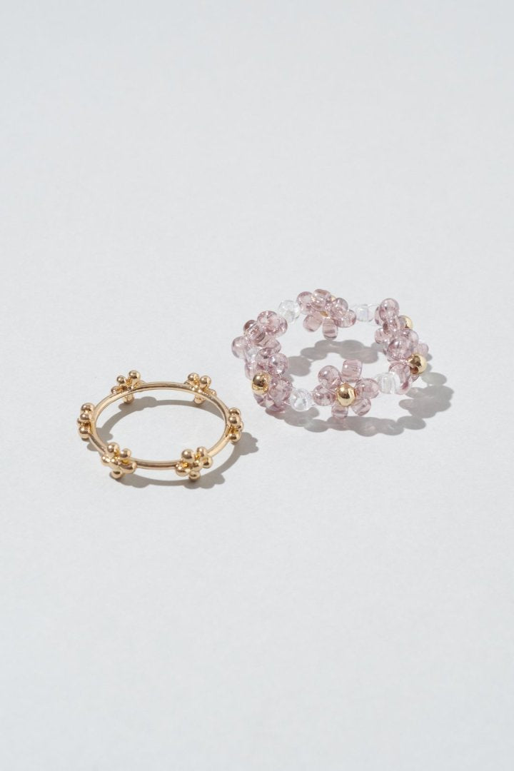 GOLDY flower bead set ring - Image 2