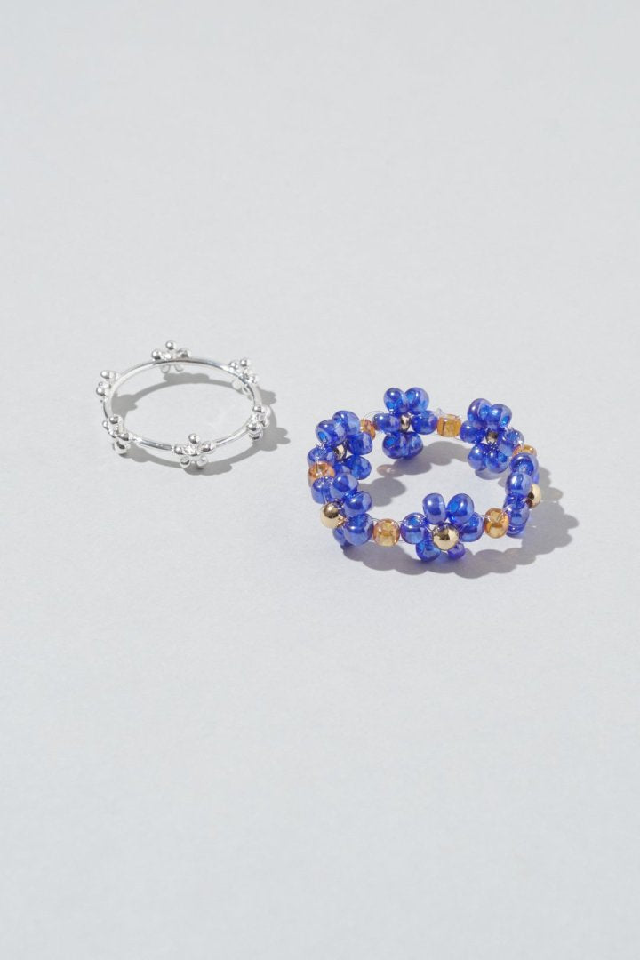GOLDY flower bead set ring - Image 3