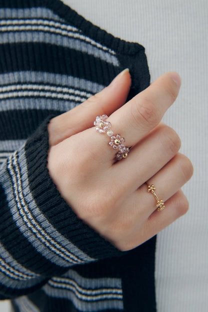 GOLDY flower bead set ring - Image 8