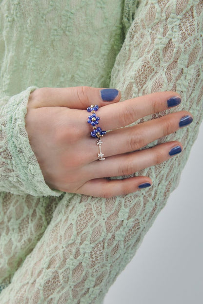 GOLDY flower bead set ring - Image 11