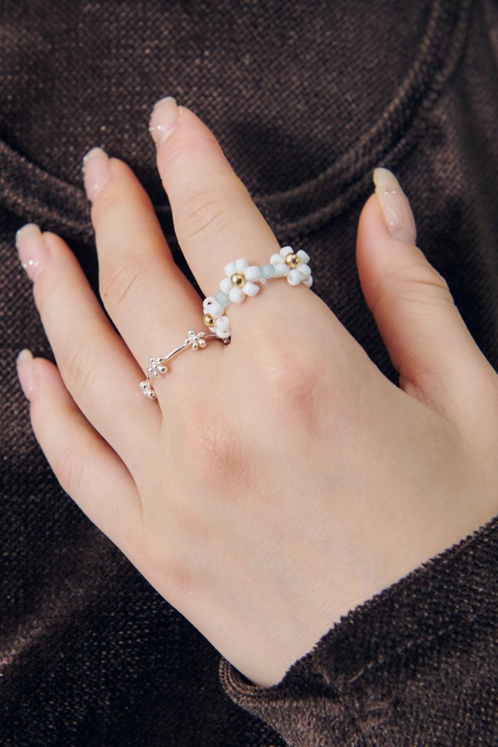 GOLDY flower bead set ring - Image 12