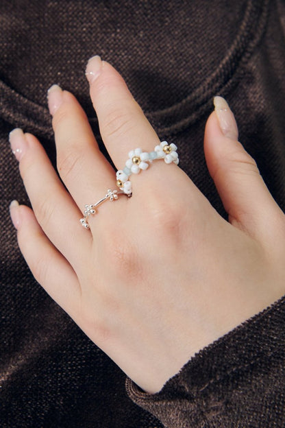 GOLDY flower bead set ring - Image 12