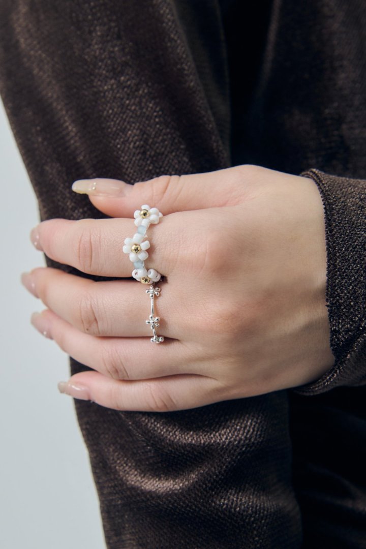 GOLDY flower bead set ring - Image 13