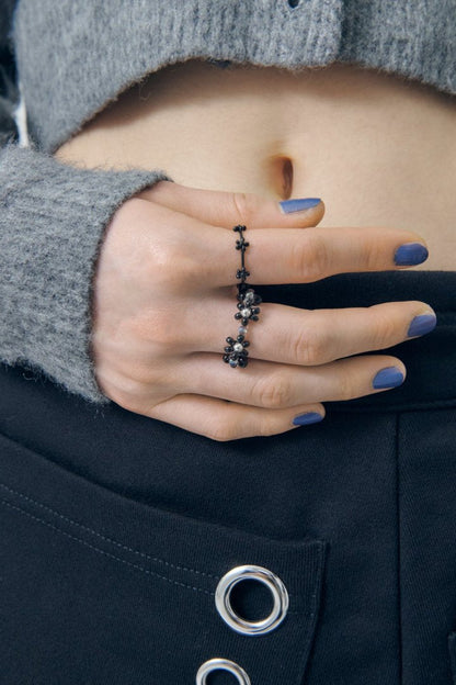 GOLDY flower bead set ring - Image 14