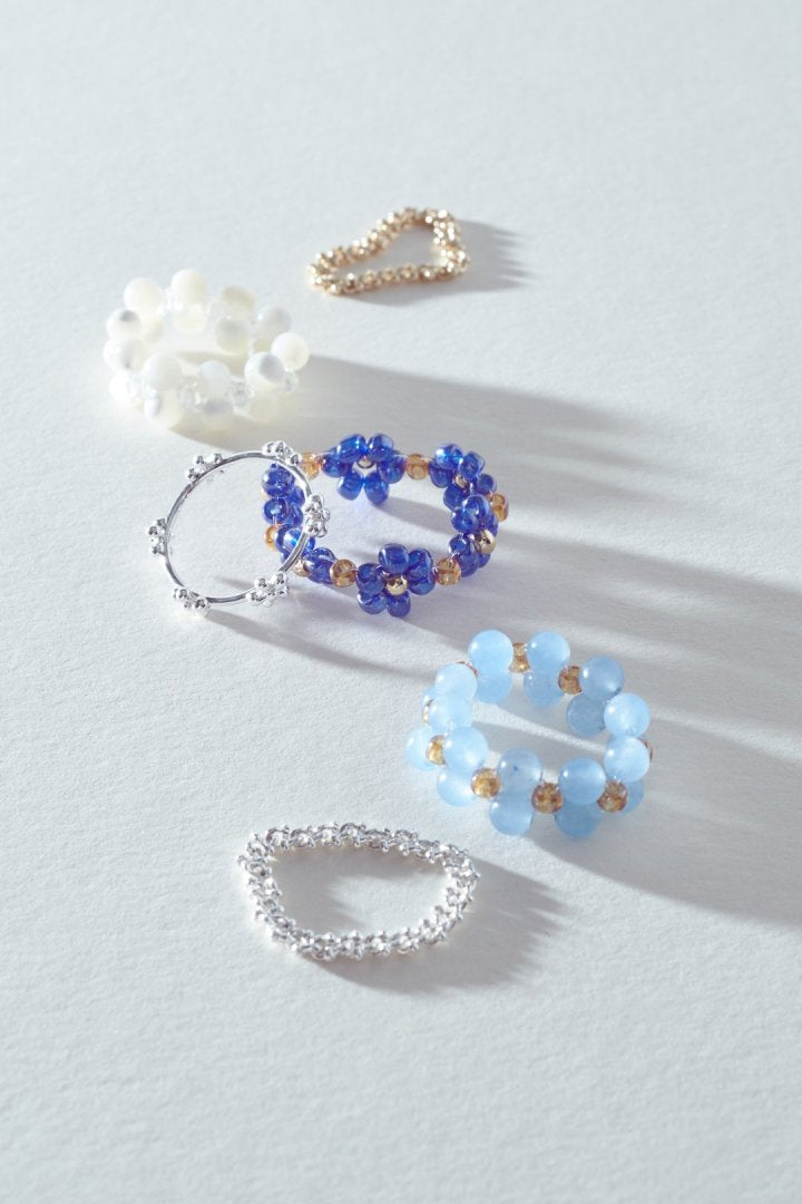 GOLDY flower bead set ring - Image 20