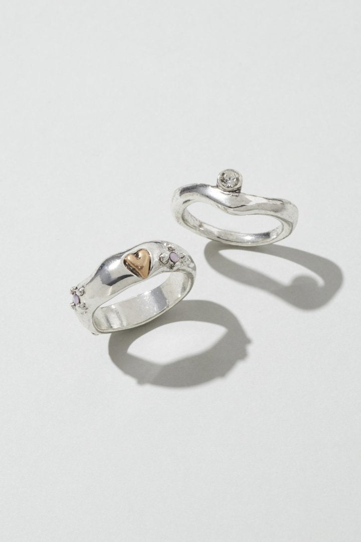 GOLDY vintage heart embed set ring - Image 2