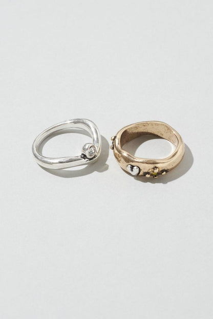 GOLDY vintage heart embed set ring - Image 4