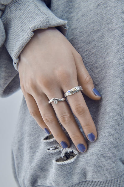 GOLDY vintage heart embed set ring - Image 7